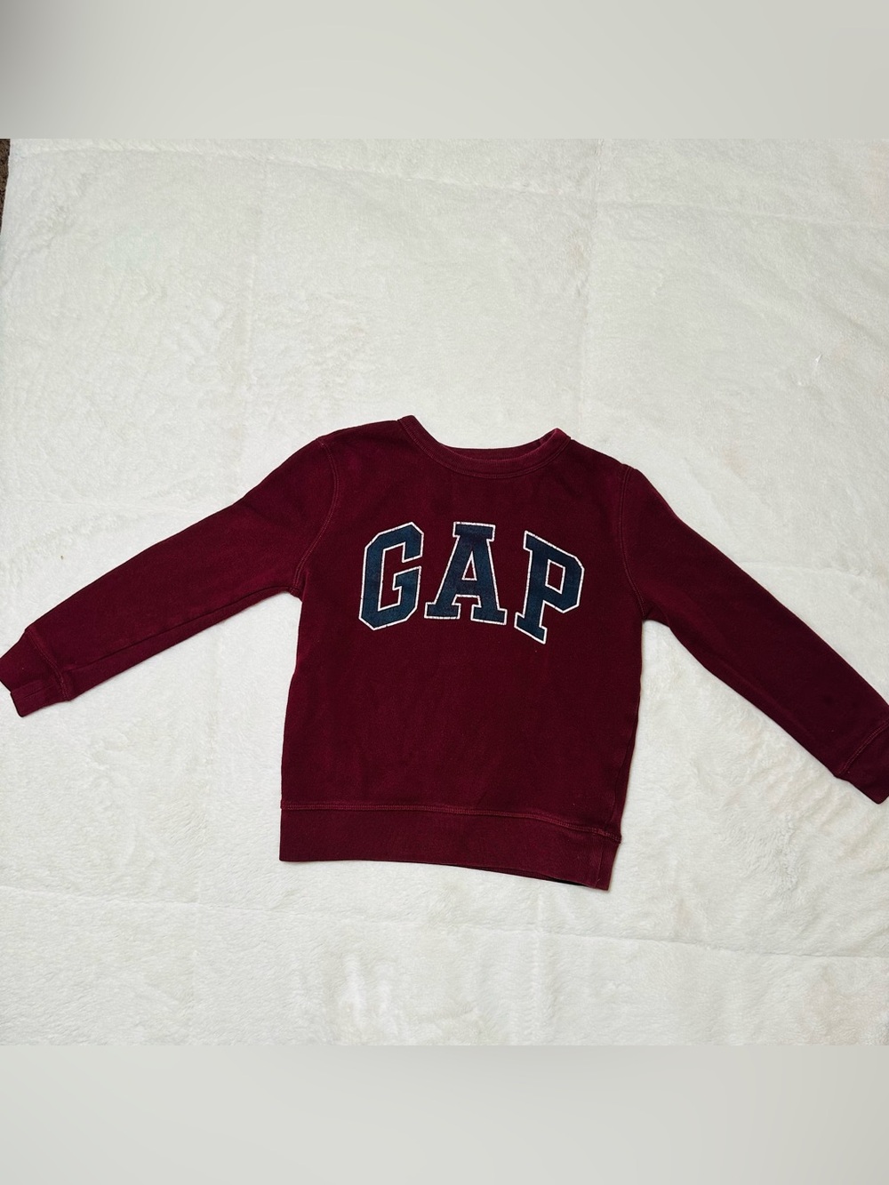 GAP Kids Maroon Logo Crewneck Sweatshirt